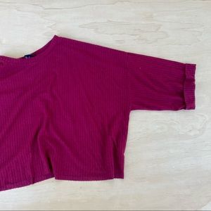 Soft Red Cropped Shirt